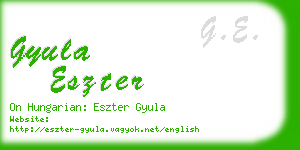 gyula eszter business card